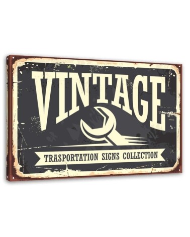 Dekoratives Leinwandbild - Vintage-Schild | Feeby