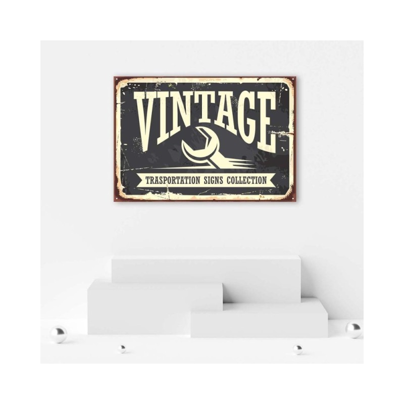 Dekoratives Leinwandbild - Vintage-Schild | Feeby