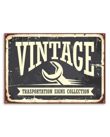 Dekoratives Leinwandbild - Vintage-Schild | Feeby