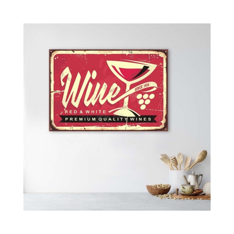 Leinwandbild - Retro-Rotwein | Feeby