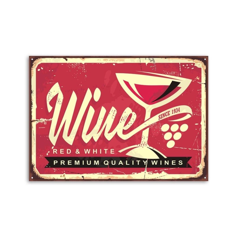 Leinwandbild - Retro-Rotwein | Feeby