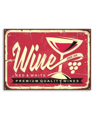 Leinwandbild - Retro-Rotwein | Feeby