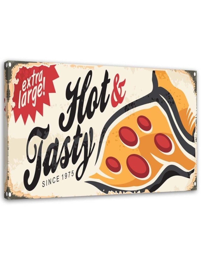 Modernes Wandbild - Retro-Pizza | Feeby