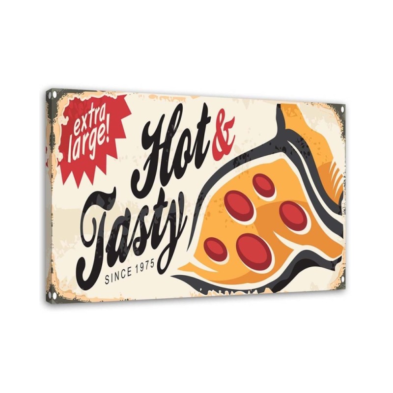 Modernes Wandbild - Retro-Pizza | Feeby
