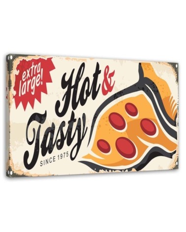 Modernes Wandbild - Retro-Pizza | Feeby