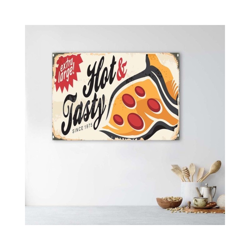 Modernes Wandbild - Retro-Pizza | Feeby