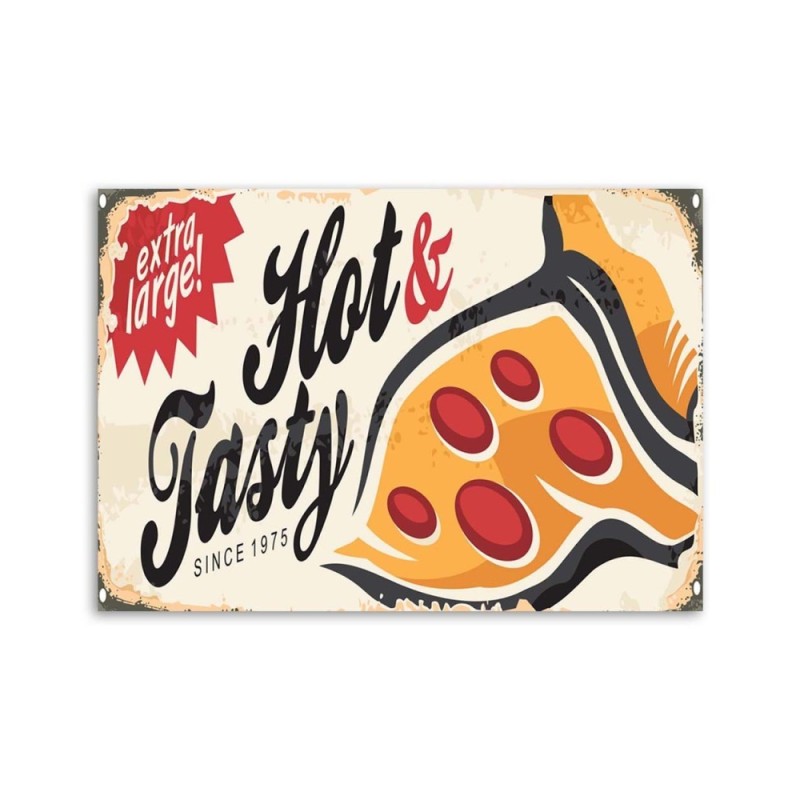 Modernes Wandbild - Retro-Pizza | Feeby