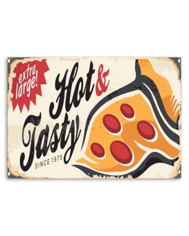 Modernes Wandbild - Retro-Pizza | Feeby