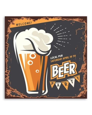 Leinwandbild - Bier-Schild | Feeby