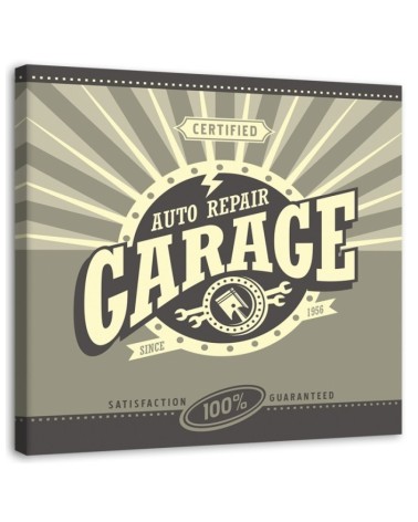 Bild auf Leinwand - Reparatur in der Garage | Feeby