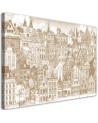 Retro miasto - Obraz w stylu vintage | FEEBY