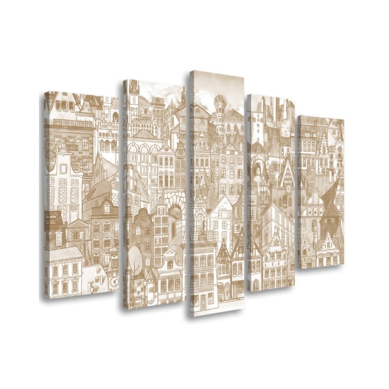 Leinwandbild - Fröhliche Stadt | Feeby