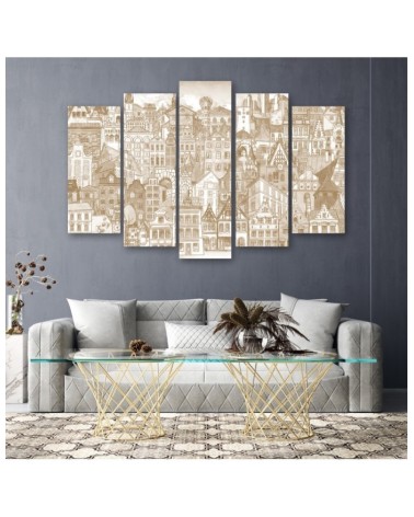 Leinwandbild - Fröhliche Stadt | Feeby