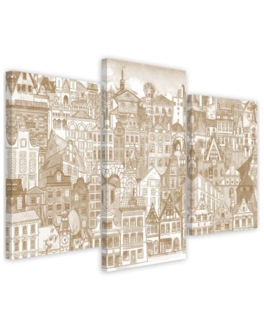 Merry city - Painting for children's room | FEEBY
