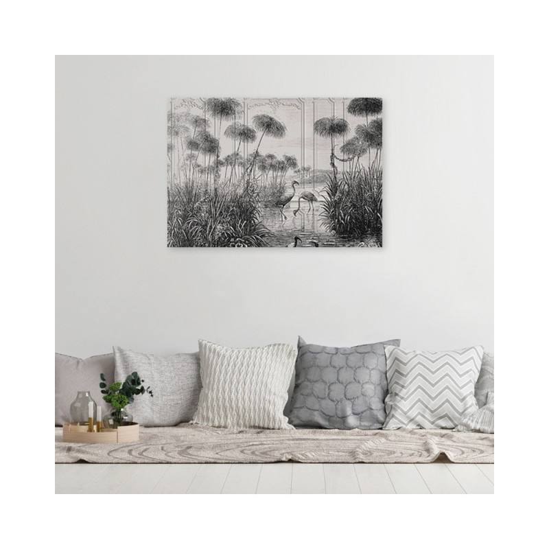 Modernes Wandbild - Vögel im Teich | Feeby