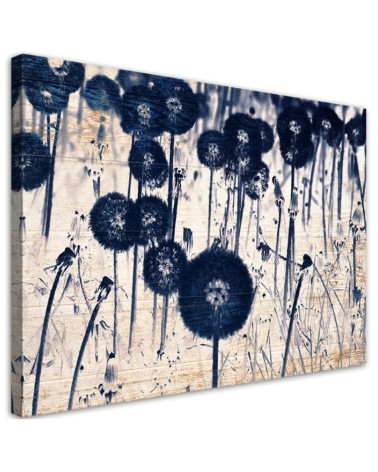 Dandelion on old boards - Canvas print | FEEBY