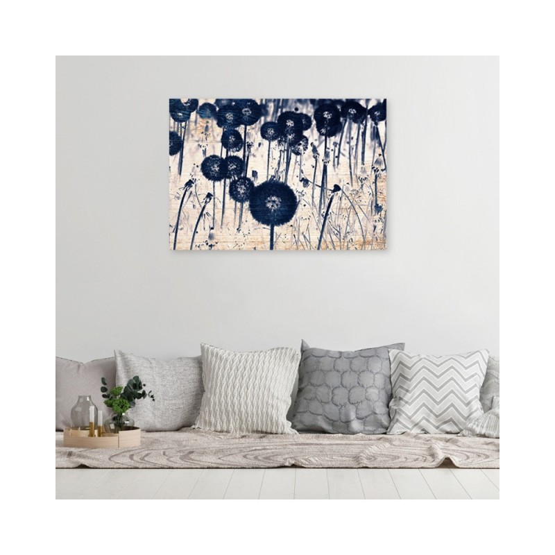 Leinwandbild - Pusteblume auf alten Brettern | Feeby