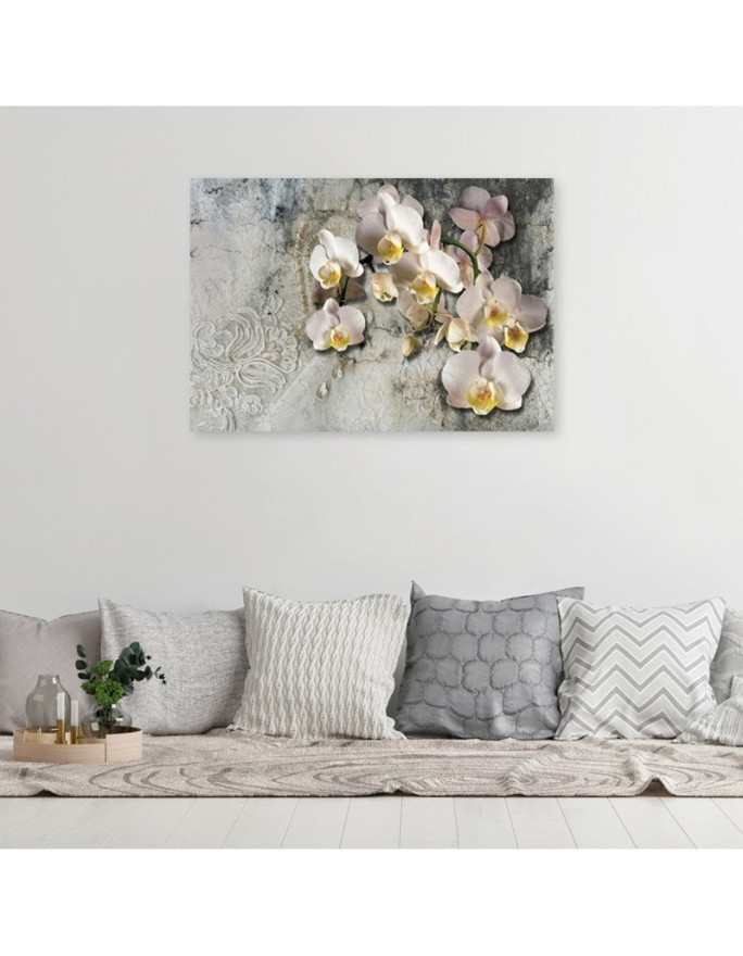 Słoneczne orchidee kwiaty - Wydruk na płótnie | FEEBY