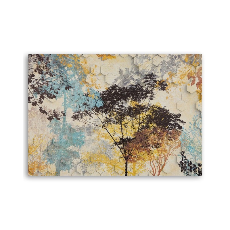 Bild auf Leinwand - Herbst Wald Bäume | Feeby