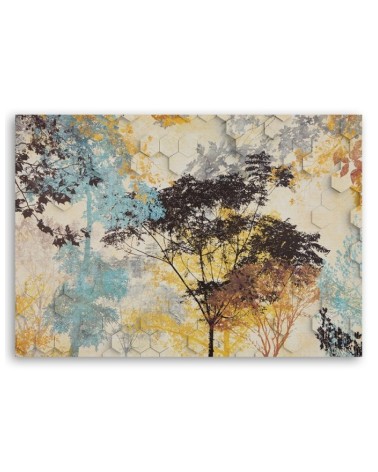 Bild auf Leinwand - Herbst Wald Bäume | Feeby