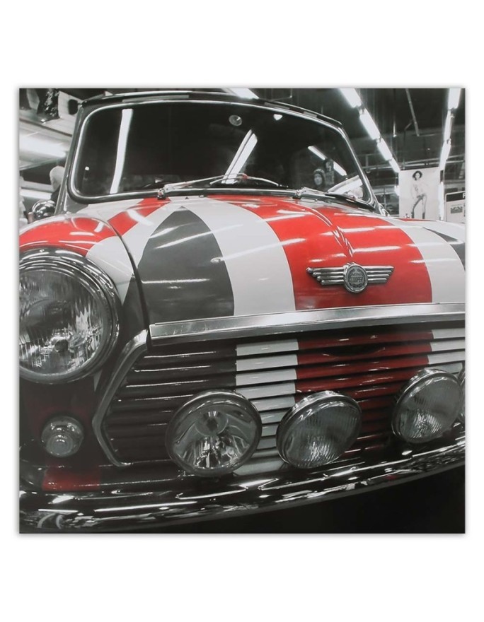 Obrazy z samochodami - Mini Cooper auto flaga UK | FEEBY