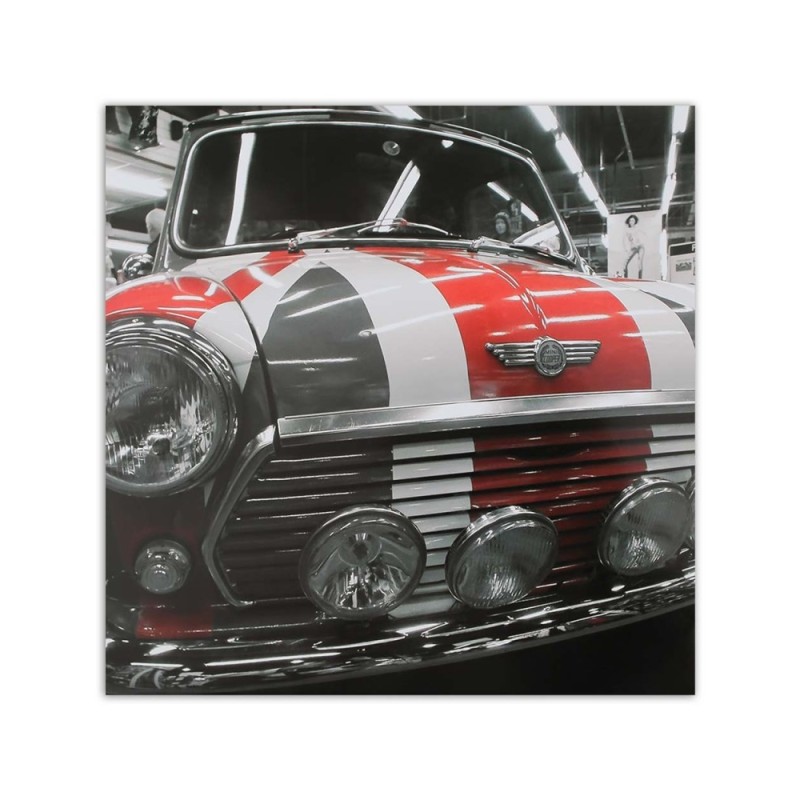 Leinwandbild modern - Altes Auto mit britischer Flagge | Feeby