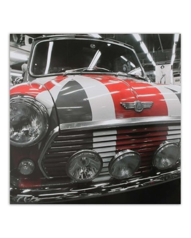 Leinwandbild modern - Altes Auto mit britischer Flagge | Feeby