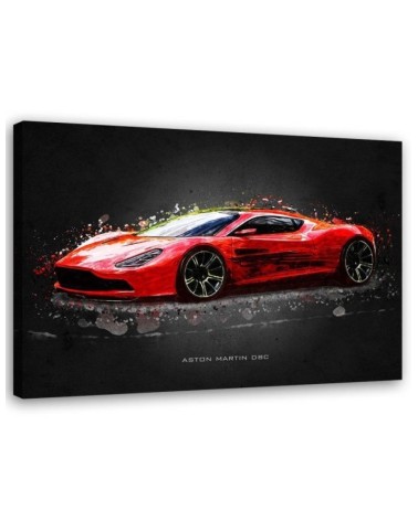 Canvas prints of cars for the office - Red Aston Martin | FEEBY