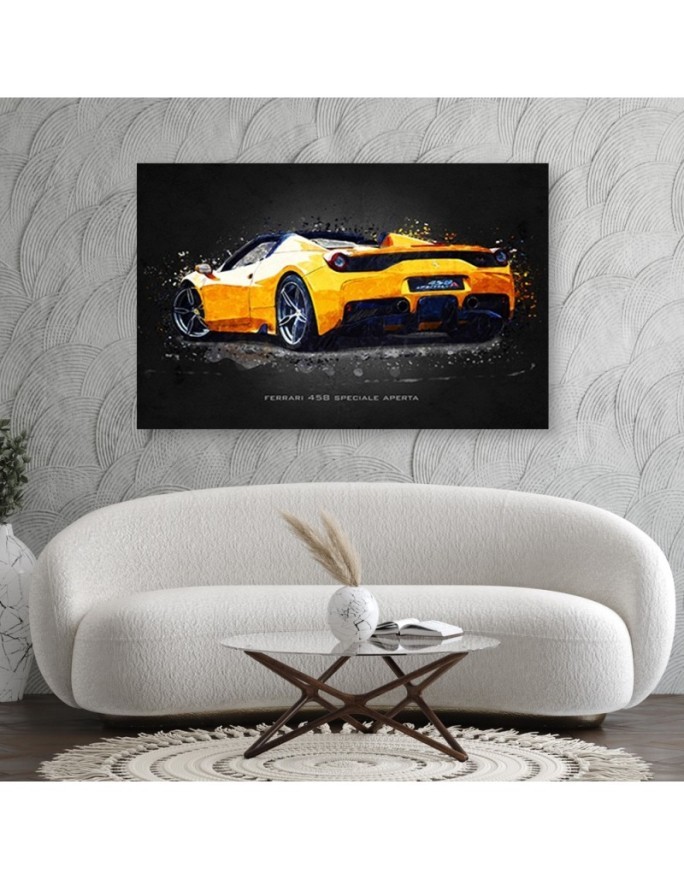 Obrazy z samochodami do biura - Ferrari 458 Aperta | FEEBY