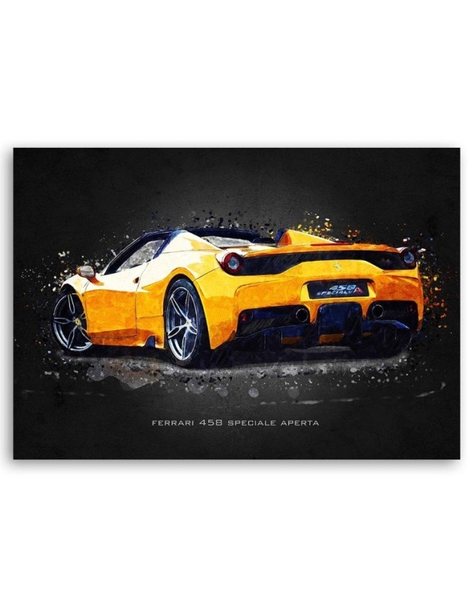 Obrazy z samochodami do biura - Ferrari 458 Aperta | FEEBY