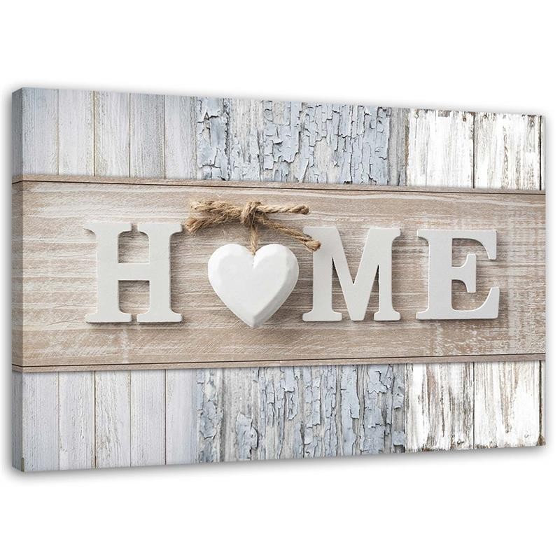 Modernes Wandbild - Home Herz Shabby Chic | Feeby