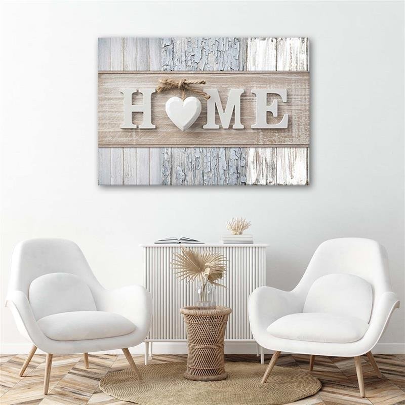 Modernes Wandbild - Home Herz Shabby Chic | Feeby