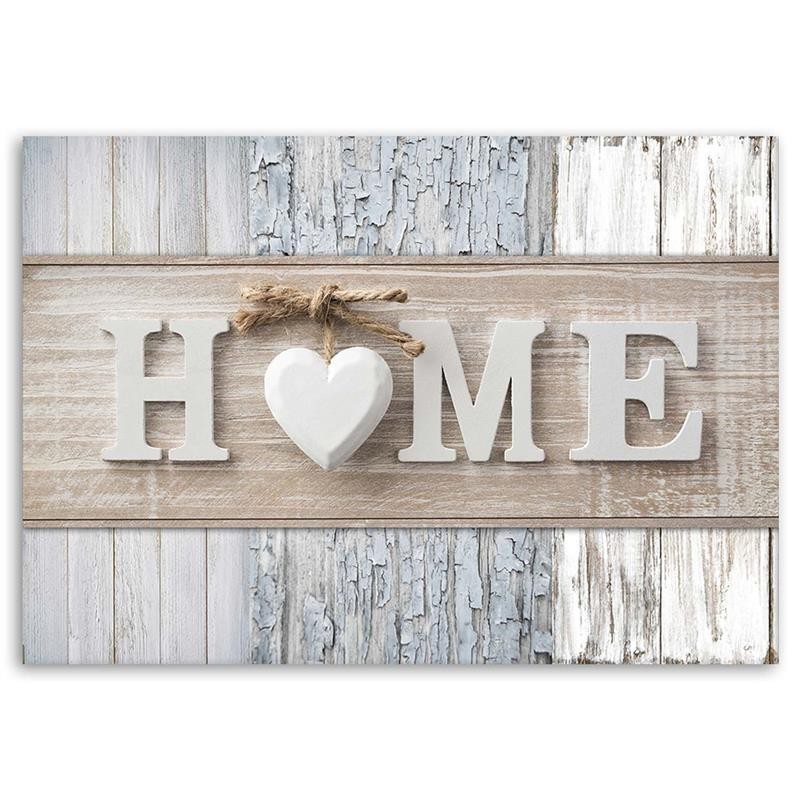 Modernes Wandbild - Home Herz Shabby Chic | Feeby