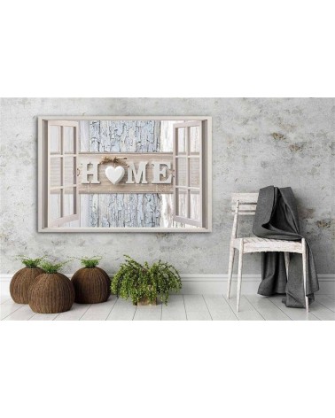 Leinwandbild - Fensterblick Home Shabby Chic | Feeby