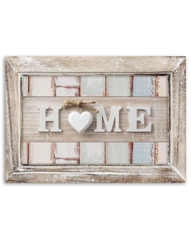 Leinwandbild - Aufschrift Home Herz Vintage Stil | Feeby