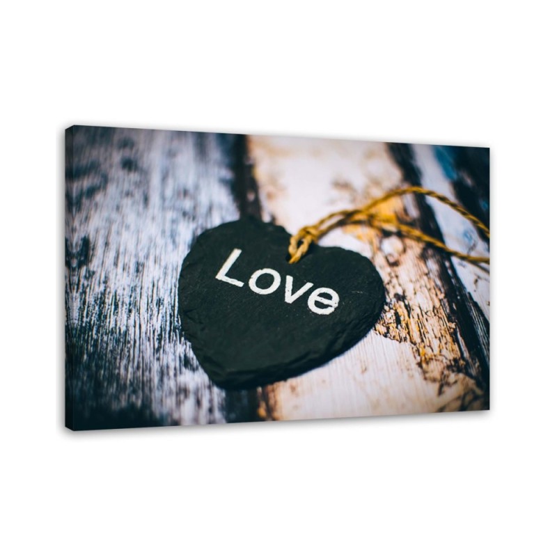 Leinwandbild - Anhänger mit Love-Inschrift | Feeby