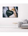 Obraz ścienny do salonu - Serce z napisem Love | FEEBY