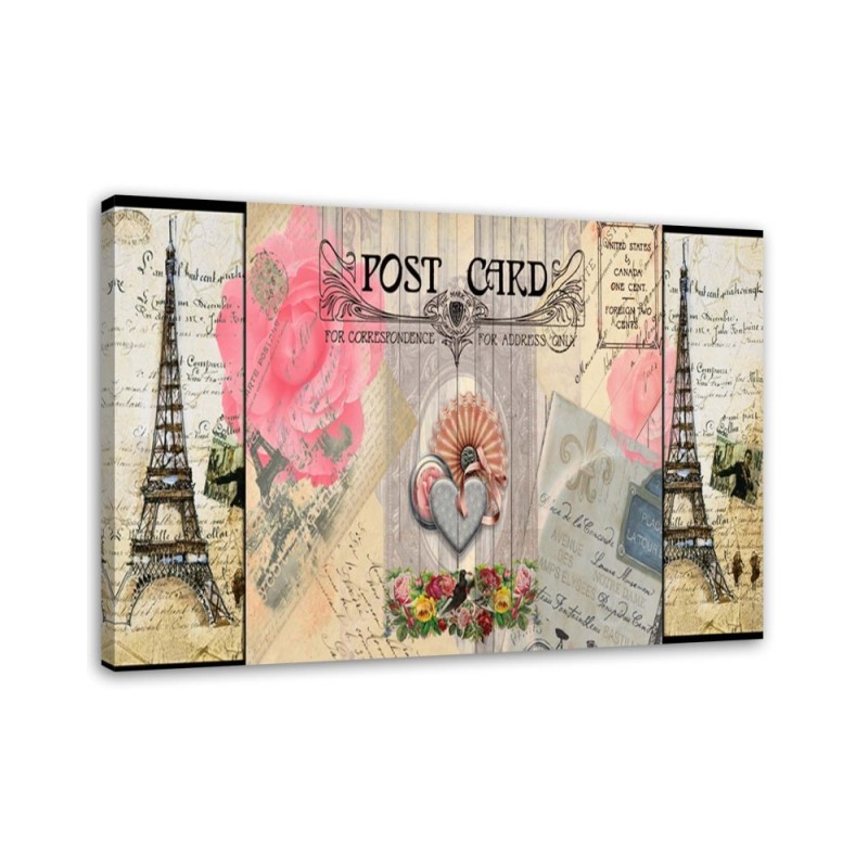 Leinwandbild modern - Postkarte aus Frankreich | Feeby