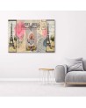 Obraz ścienny do salonu - Pocztówka z Francji shabby chic | FEEBY