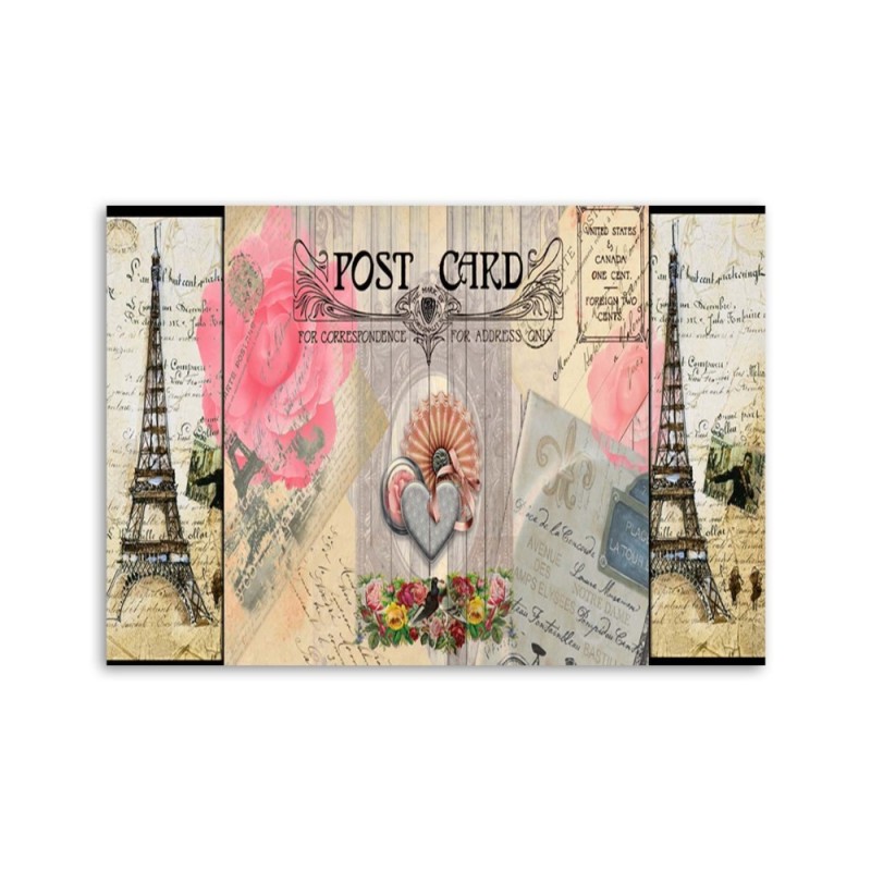 Leinwandbild modern - Postkarte aus Frankreich | Feeby