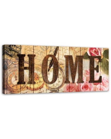 Bild - Hausbeschriftung Retro-Uhren Buchstaben und Blumen | Feeby