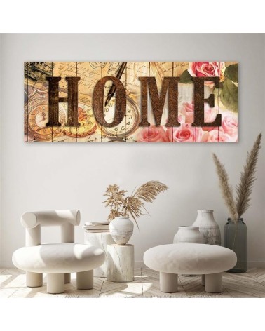 Bild - Hausbeschriftung Retro-Uhren Buchstaben und Blumen | Feeby