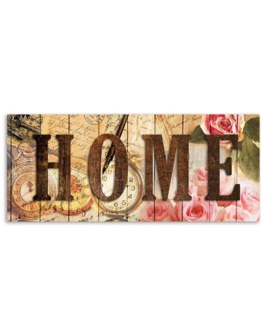 Bild - Hausbeschriftung Retro-Uhren Buchstaben und Blumen | Feeby