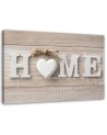 Obraz do salonu canvas - Napis Home w jasnej tonacji | FEEBY