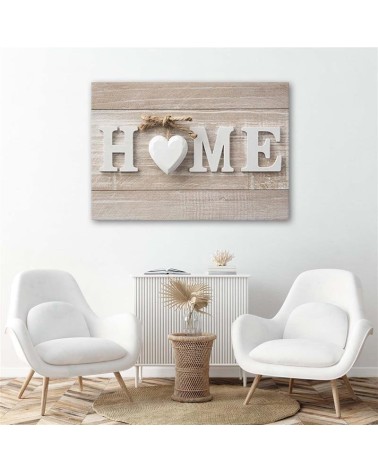 Bild auf Leinwand - Home-Schriftzug in leuchtenden Farben | Feeby