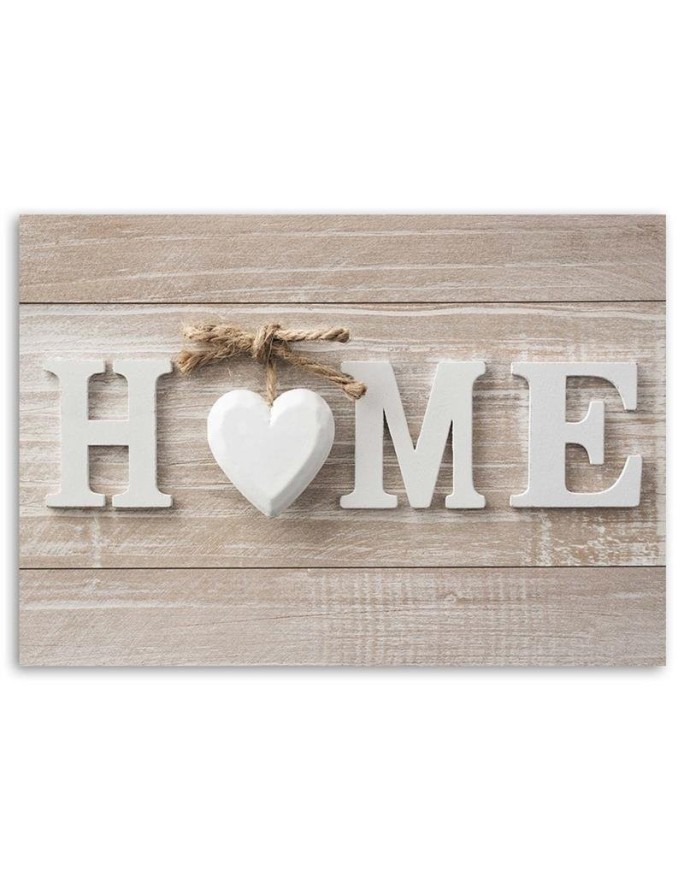Obraz do salonu canvas - Napis Home w jasnej tonacji | FEEBY