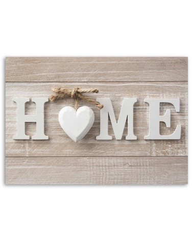 Bild auf Leinwand - Home-Schriftzug in leuchtenden Farben | Feeby