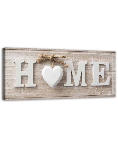 Canvas prints for living room canvas - Home inscription with heart | FEEBY
