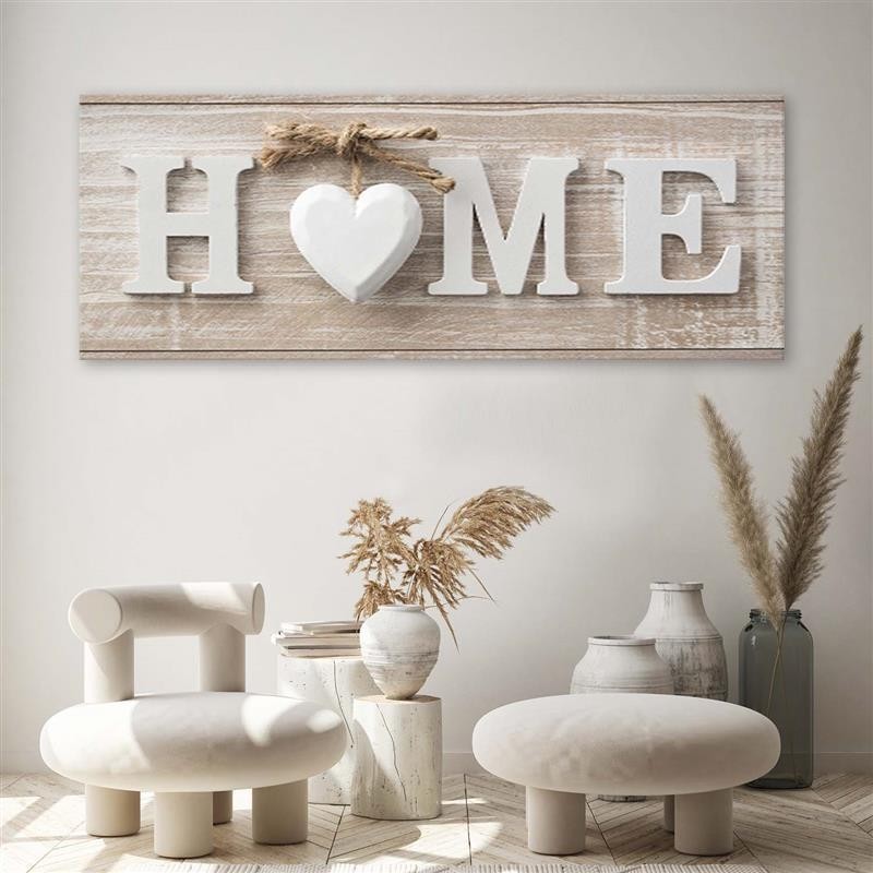 Bild - Hausaufschrift mit einem Herz auf einer hellen Tafel | Feeby