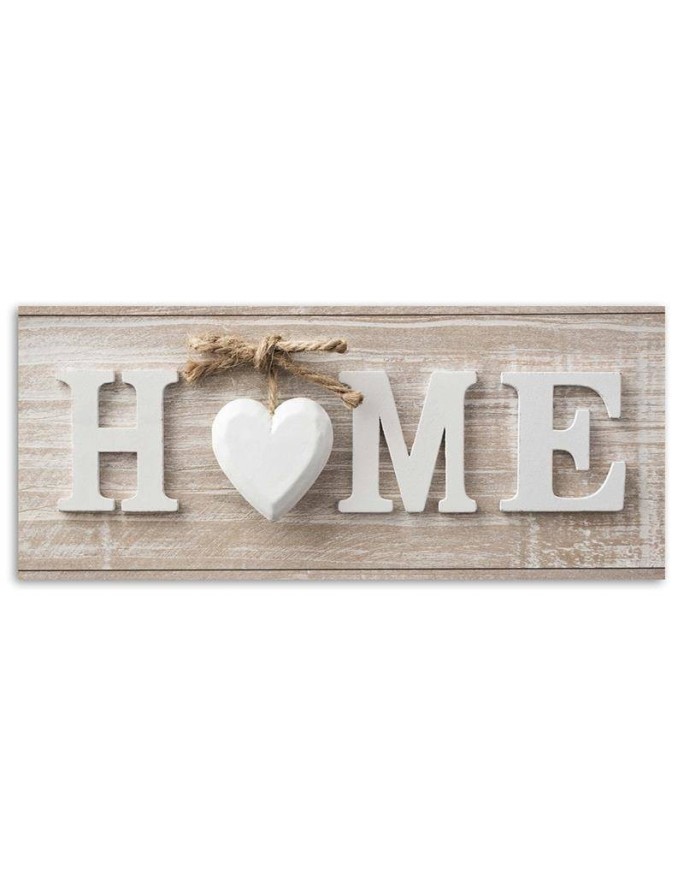 Obraz do salonu canvas - Napis Home z sercem | FEEBY